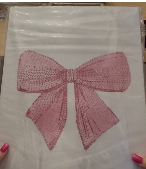 Diamond Art Pink Bow. Done in a Day